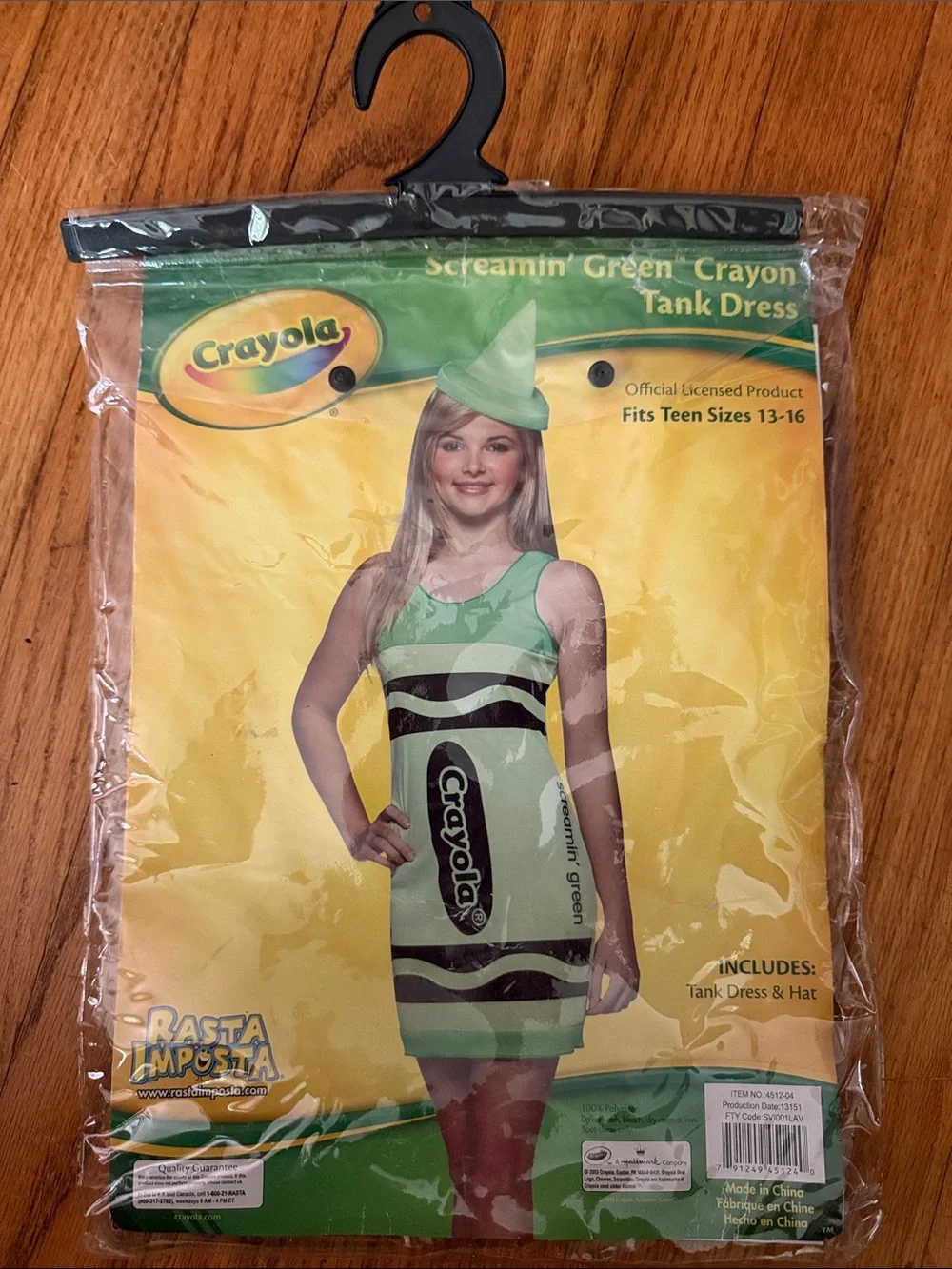 Teen Girl’s Crayola Screamin' Green Crayon Halloween Costume